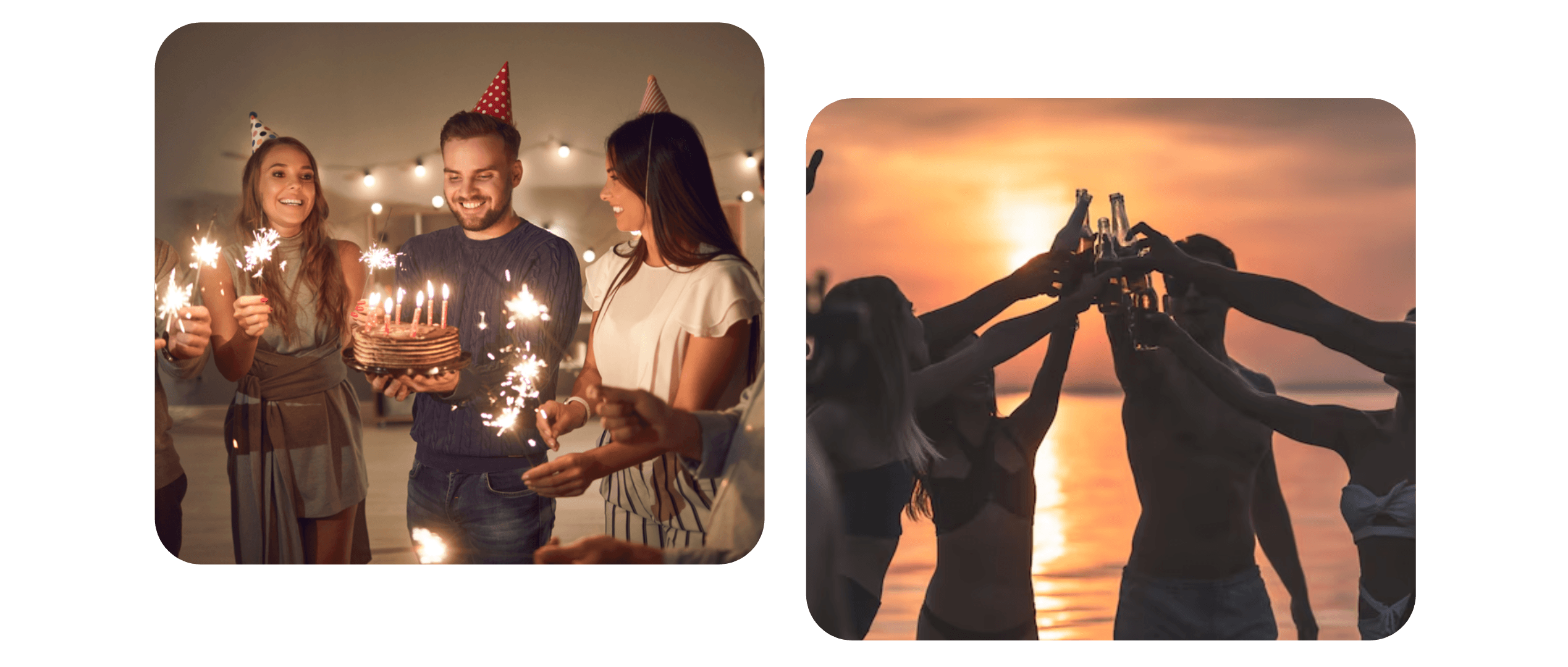 Festa de aniversário e amigos se divertindo