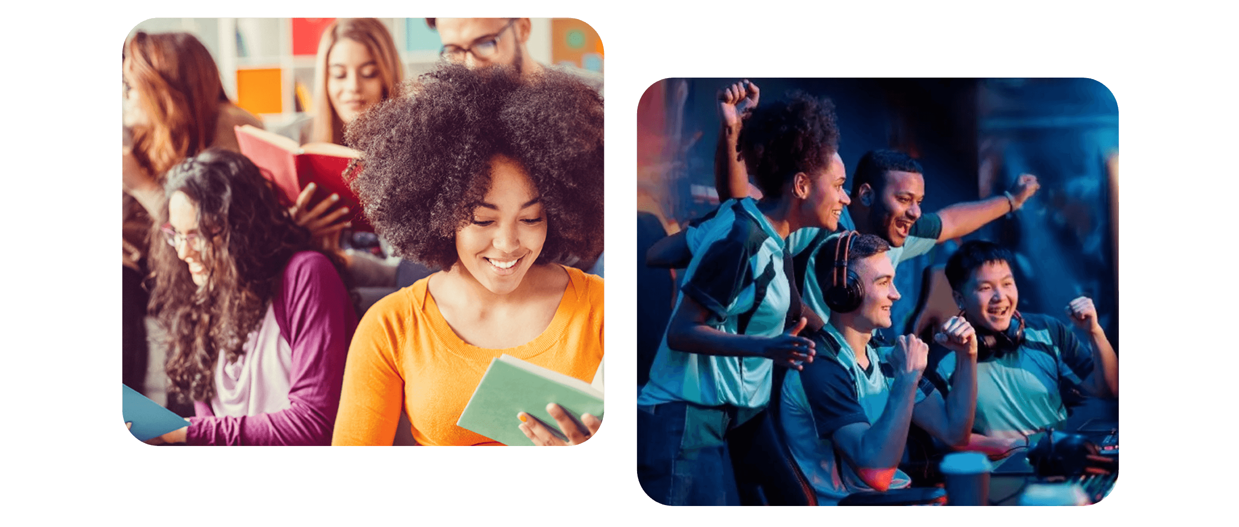 Clube de leitura e jogadores de videogames